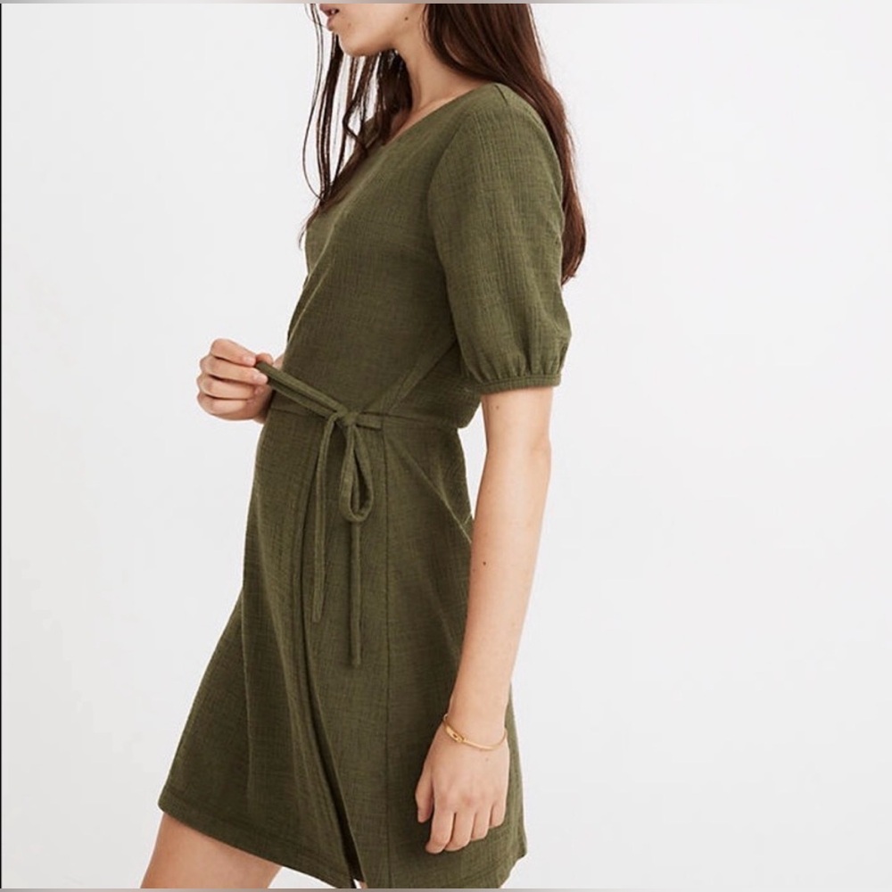Madewell Forest Green Mini Dress